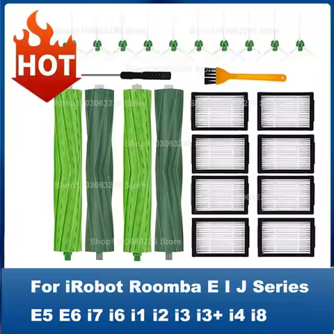 Replacement Parts Compatible for IRobot Roomba E I J Series E5 E6 I7 I6 I1 I2 I3 I3+ I4 I8 Rubber Si