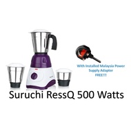 Suruchi Ressq Mixer Grinder /Malaysia Power Plug FREE / Suruchi Blender/Suruchi Ressq India Brand /1