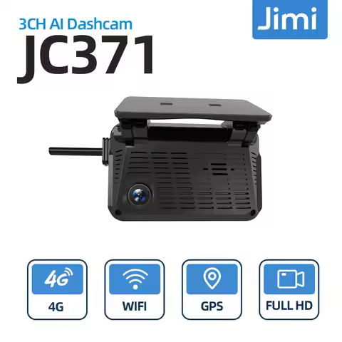 Jimi JC371 4G AI DashCam 3 Channels Live Video Real Time GPS Tracking Smart Alerts Cloud Storage Wif
