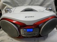 品味美型 SANSUI山水藍牙CD/MP3/USB手提音響sb-98b USB故障其餘CD AUX藍芽廣播所有功能正常