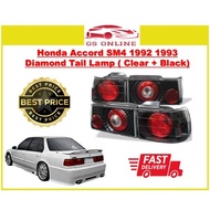 Sonar Honda Accord SM4 1992 1993 Diamond Tail Lamp ( Clear + Black) Taillight Lampu Kereta Lampu Bel