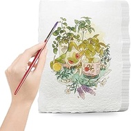 25 Sheets of Handmade Paper A6, Watercolour Paper Thick 300 GSM Textured Paper Handmade Cotton Paper