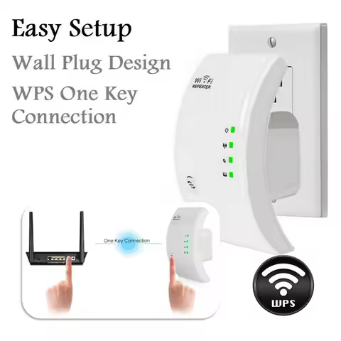 300Mbps WiFi Repeater WiFi Extender Router WiFi Signal Amplifier Wireless Wi Fi Booster Long Range W