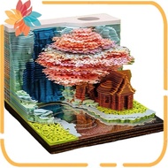 3D Tear Away Art Weekly Calendar 2025 with Led Light,Rip Away Calendar Art 3D,Pull Apart Weekly Cale