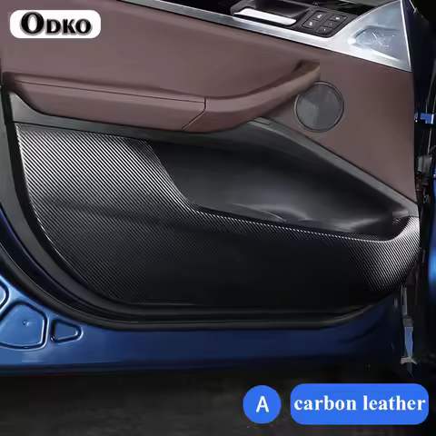 Leather Carbon Fiber Sticker Door Anti Kick Cover Protection Mat For BMW 1 2 3 4 5 6 Series F52 F22 