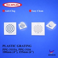 [ TECHPLAS ] (PPG-3115A / PPG-3116) Plastic Grating | 4 Inch & 6 Inch | Floor Drain Cover | Floor Tr