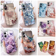 For Motorola Moto G54 Power Case XT2343-6 Popular Flower Butterfly Soft Silicone Back Cover For Moto