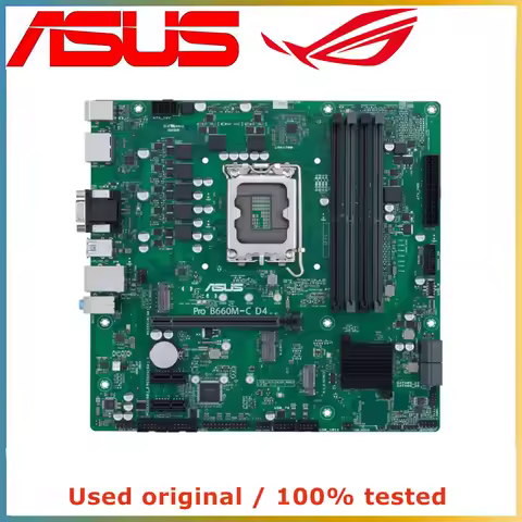 For ASUS Pro B660M-C D4-CSM Motherboard LGA1700 DDR4 Intel B660 Micro ATX