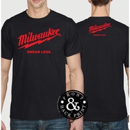 Milwaukee Swear Less Tshirt Power Tools Baju [Ready Stock]
