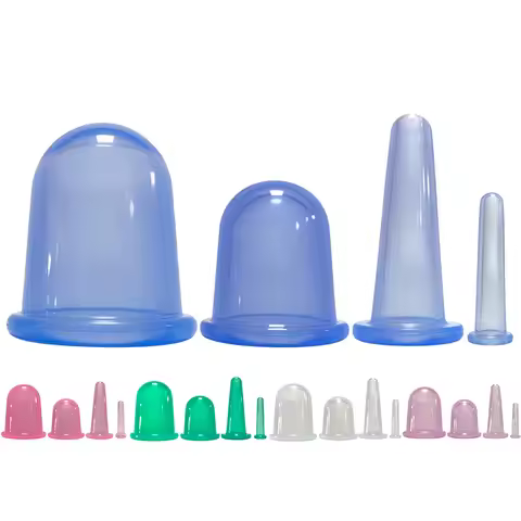 2/4Pcs Vacuum Cupping Cans For Massage Ventosa Celulitis Suction Cup Chinese Suction Cups Face Neck 
