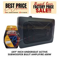 6x9" Inch Underseat Active Subwoofer Bulit Amplifire 600W