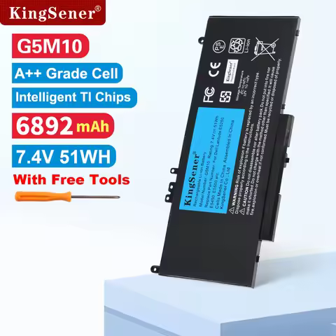 KingSener 7.4V 51WH G5M10 Laptop Battery for DELL Latitude E5250 E5450 E5550 Sereis 8V5GX R9XM9 WYJC