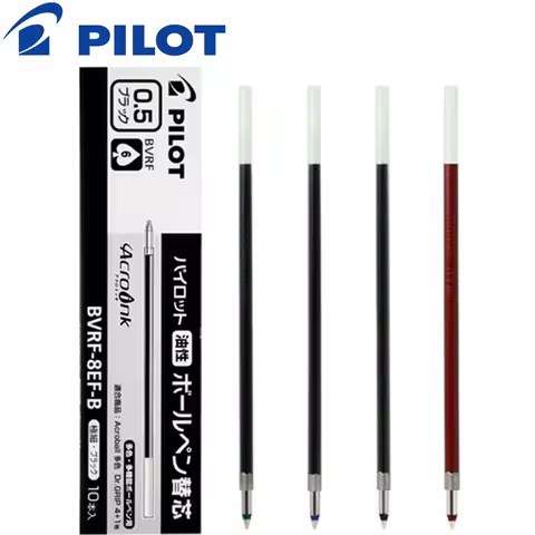 9 Pieces Pilot Acro Ink Ballpoint Multi Pen Refill 4pcs/lot 0.7 Mm/0.5mm Black/Blue/Red/Green for Dr