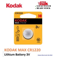 Genuine KODAK MAX CR1220 Lithium Battery 3V