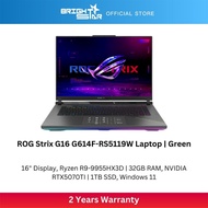 ASUS ROG Strix G16 G614F-RS5119W Gaming Laptop -16" /R9-9955H/32GB/1TB SSD/RTX5070TI/Win11