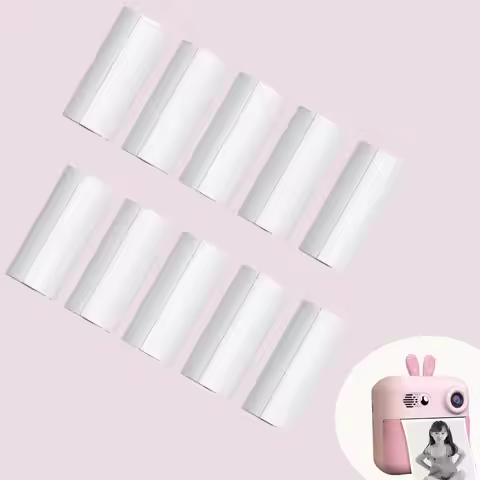 5/10 Rolls Printing Paper for Kids Print Camera Black White Thermal Printing Paper Camera Instant Ph