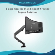 [Ready Stock] 5-axis Monitor Stand Mount Arm 360 Degree Rotation | Cold Rolled Steel | Powder Coat