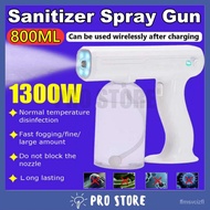 【READY STOCK)】【PRO】800ML Sanitizer Spray Gun Blue Light Disinfection Spray Gun Disinfection Gun Wireless Nano Sanitizer