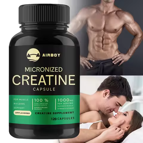 Micronized Creatine Capsules - Build Muscle & Enhance Performance for Muscle Endurance - 120 Capsule