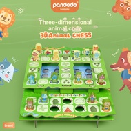 Children's Educational Three-Dimensional Wooden Game Fighting Beast Chess Play Board Game Animal Che