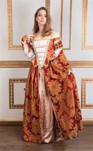 Historical 15th 16th Century Italian Renaissance Juliet Costume Dress Borgia Cosplay Medieval Vintag