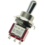 SALECOM Guitar/AMP Fat Bat Toggle Switch DPDT 6 Pin 3 Way ON ON ON Sealed Guitar Switch
