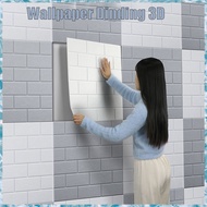 Wallpaper Dinding Kamar Tidur 3D Foam Aesthetic Ruang Tamu Plafon Batu Bata Dekorasi Dinding Untuk Murah Wall Stiker Anak Stiker Dinding