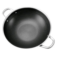 Non-stick spider pattern stainless steel frying pan 32 & 34 non-stick frying pan/