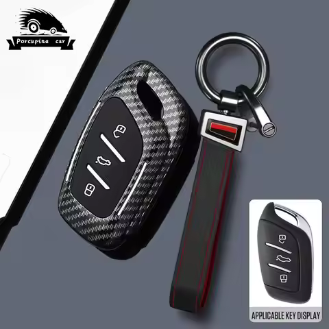 ABS Carbon fiber car key chain cover case for MG ZS EV HS EHS ZX GT MG4 MG5 MG6 Roewe RX3 RX5 RX8 ER