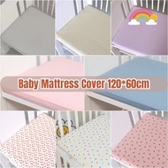 Baby Mattress Cover 120x60cm Cotton Fitted Sheet for Portable Playpen Daycare Baby Cot