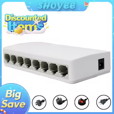 8 Port Gigabit Ethernet Switch10/100/1000Mbps Desktop Network Switch, Plug & Play, Auto MDI/MDIX, RJ