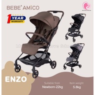 Bebe Amico Enzo Cabin Size Stroller Baby (Newborn- 22kg) Compact Light Weight