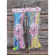 LOVENI 25/ 100pcs Macaron fuzzy wire with pompom balls