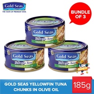 Gold Seas Yellowfin Tuna Chunks in Olive Oil 185g - Bundle [3 cans]