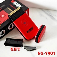 WMARK NG-7901 New Ultra Thin Men's Shaver Mini Stainless Steel Titanium Plated Two Blade Mesh Razor,