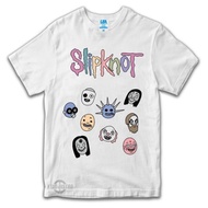 WHITE SLIPKNOT T-shirt CARTOON MASK CARTOON slipknot band T-shirt
