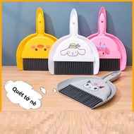 Lovely multicolored mini plastic dustpan set 18x23.5cm, cleans dining table, study table, desk HOTRA