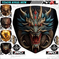 HIJAU Yamaha Nmax NEW 155 2020-2024 Winshield visor sticker DRAGON HEAD PICTURE (035) / GREEN DRAGON