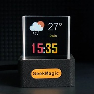 GeekMagic GIF Crystal Cube Photo Display Holographic Desktop Smart Weather Station นาฬิกาดิจิตอลพร้อ