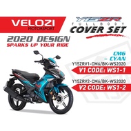 VELOZI BODY KIT COVER SET CYAN / CM6 (2020) - YAMAHA Y15ZR V1 & V2 100% ORIGINAL VELOZI HIGH QUALITY