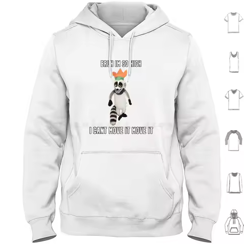 Bruh Im So High Hoodie Cotton Long Sleeve Madagascar The Penguins Of Madagascar King Julian Mort Cri