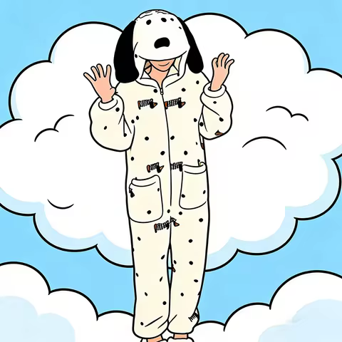 Adult White Spotted Dog Cosplay Costume One Piece Pajamas Kigurumi Flannel Onesie Anime Sleepwear Ha