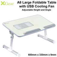XGear SAIJI A8L Large (600mm x 330mm x 9mm) Foldable Laptop Table USB Cooling Fan Adjustable Height