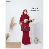 kurung moden dewasa elisa baju kurung lace baju tunang baju nikah warna maroon