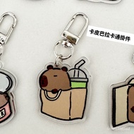 3 Days Simple Fresh Kapibara Keychain High-Value Acrylic Mini Decorative Pendant School Bag Pencil C