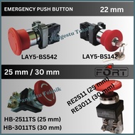 Emergency Push Button 22mm 25mm 30mm / MODEL Push lock - Turn to release / Push Button Emergency dia