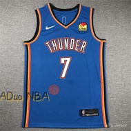 Embroidered Oklahoma City Thunder Men's Jersey #7 Chet Holmgren 2023 Icon Edition regata De Basquete