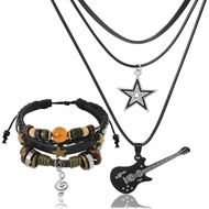 Y2k Star Necklace Fairy Grunge Bracelets Set Handmade Fairycore Grunge Jewelry Gothic Swirl Star Nec