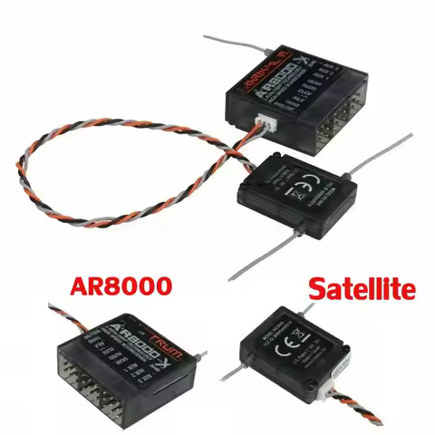AR8000 8CH DSM-X Receiver 2.4Ghz DX8 Receiver W Remote Extension SPM SPEKTRUM DX9 DX8 JR X8D Transmi