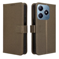 Cho Realme C61 4G trường hợp ví lật mặt sau bằng da nhựa PU Bìa Ốp điện thoại cho realmec61 4G trườn